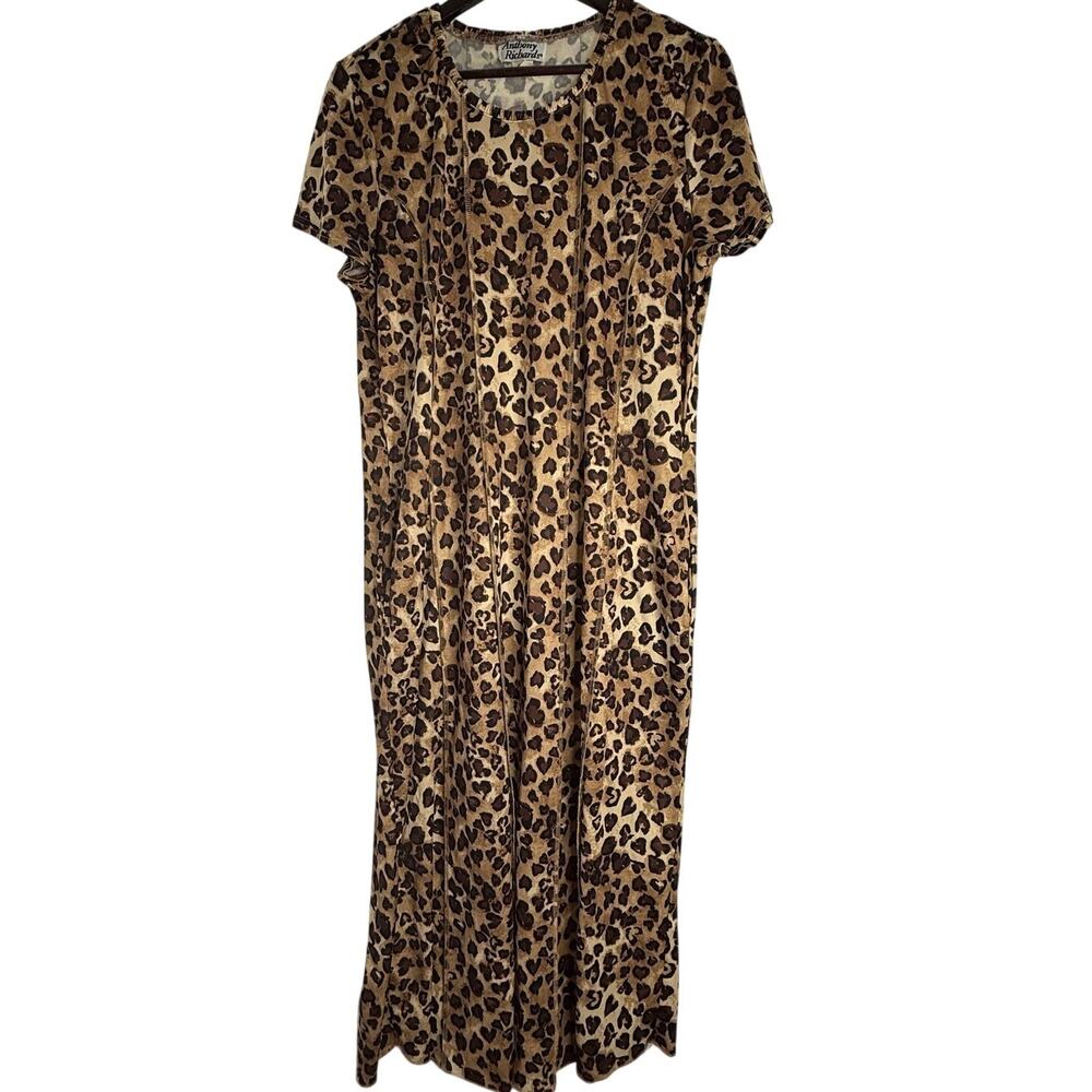 Vintage Leopard House Dress Caftan L